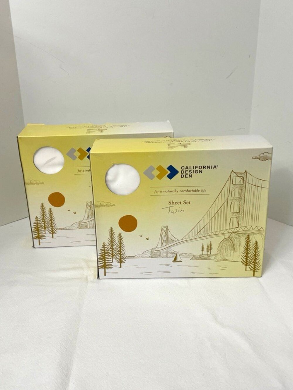 California Design Den Sheets‎ 2 Twin Sets Bright White 400 Thread Count